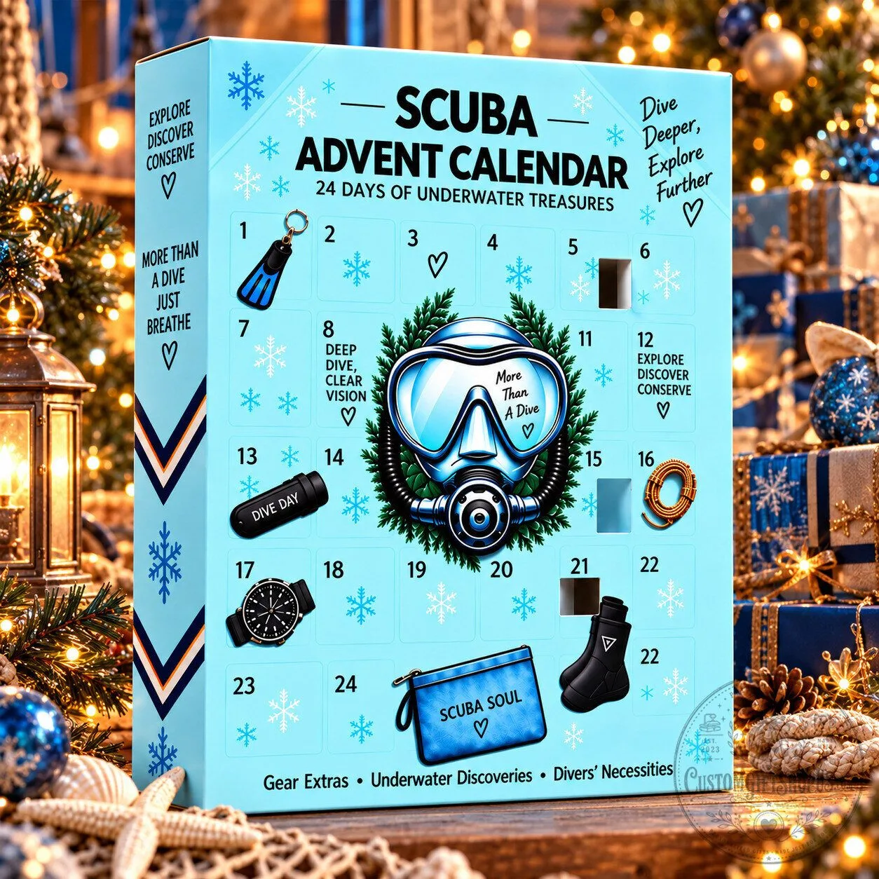 Scuba Diving Advent Calendar 2026 – 24 Day Underwater Christmas Countdown | Diver & Ocean Lover Gift Scuba Diving Advent Calendar 2026 – 24 Day Underwater Christmas Countdown | Diver & Ocean Lover Gift