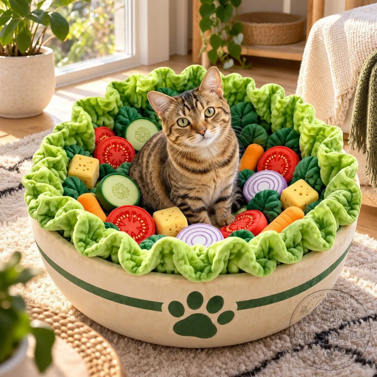 Plush Cat Bed 2026 – Cute Salad Bowl-Shaped Pet Bed | Cozy Gift for Cat Lovers Plush Cat Bed 2026 – Cute Salad Bowl-Shaped Pet Bed | Cozy Gift for Cat Lovers
