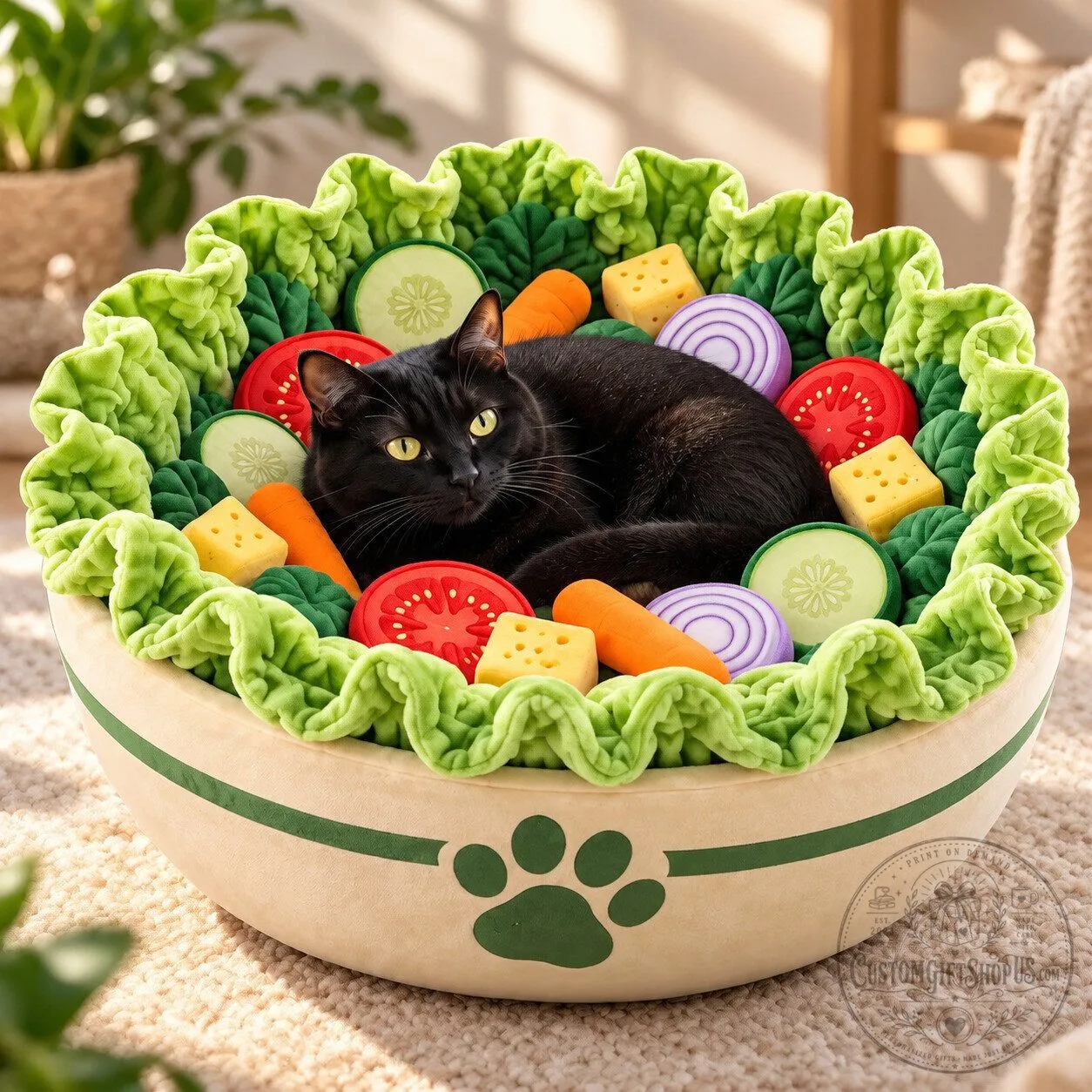 Plush Cat Bed 2026 – Cute Salad Bowl-Shaped Pet Bed | Cozy Gift for Cat Lovers Plush Cat Bed 2026 – Cute Salad Bowl-Shaped Pet Bed | Cozy Gift for Cat Lovers