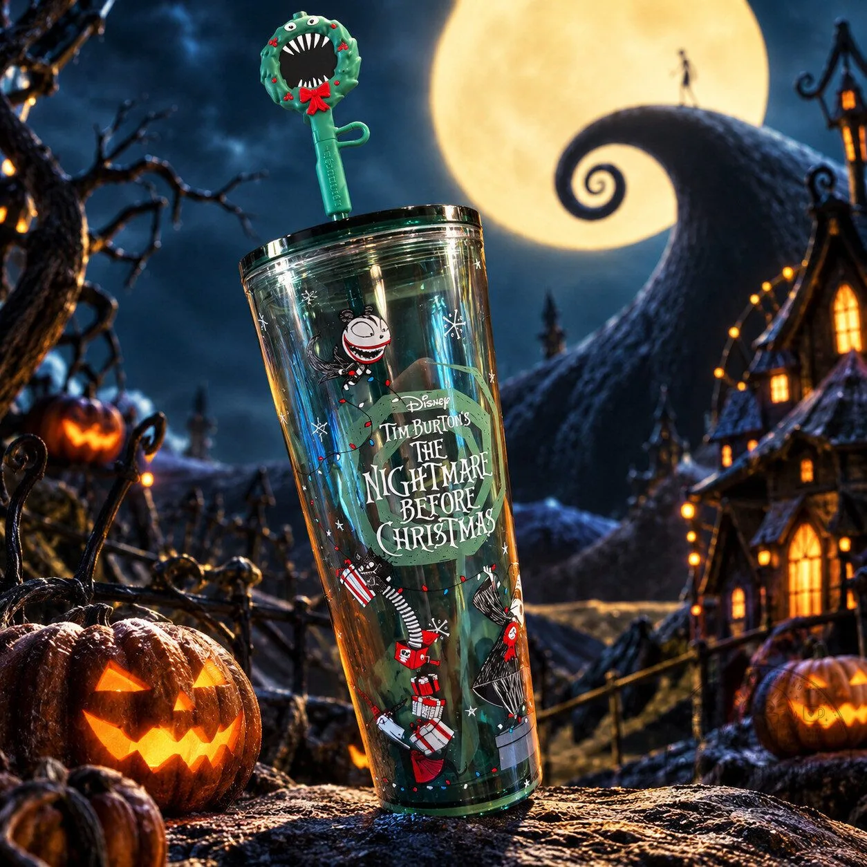 Disney Parks x Starbucks The Nightmare Before Christmas Tumbler – Travel Cup with Straw | Jack Skellington Gift Disney Parks x Starbucks The Nightmare Before Christmas Tumbler – Travel Cup with Straw | Jack Skellington Gift