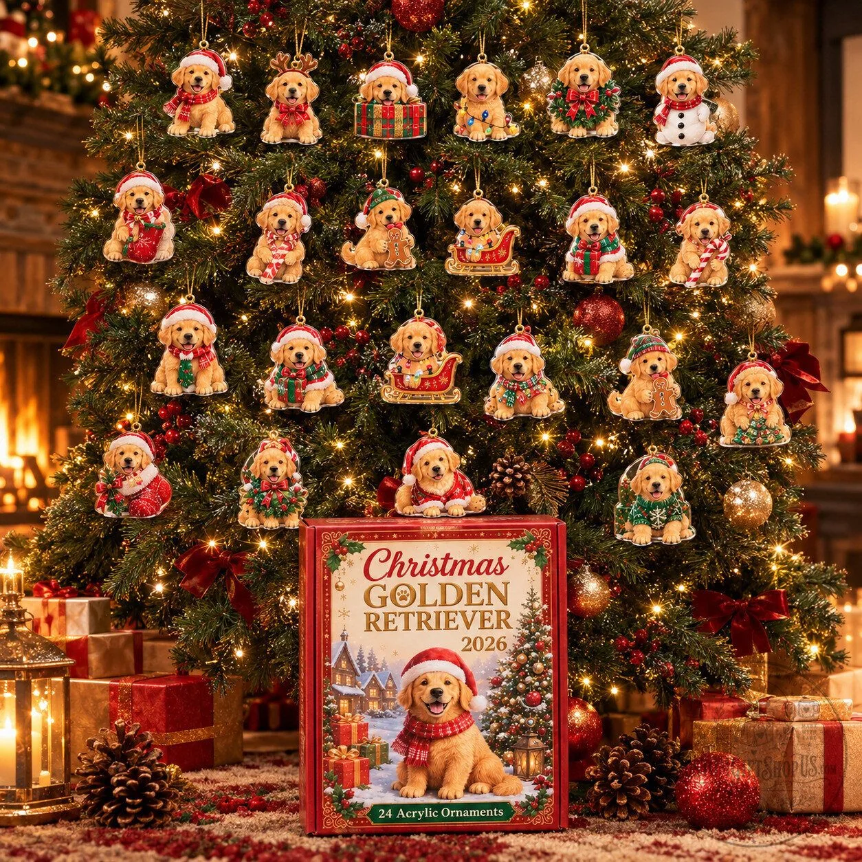 Golden Retriever Advent Calendar 2026 – 24 Christmas Dog Ornaments | Golden Retriever Lover Gift Golden Retriever Advent Calendar 2026 – 24 Christmas Dog Ornaments | Golden Retriever Lover Gift