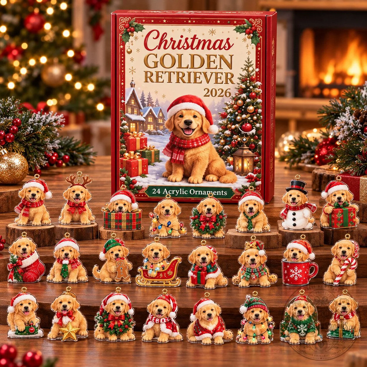 Golden Retriever Advent Calendar 2026 – 24 Christmas Dog Ornaments | Golden Retriever Lover Gift Golden Retriever Advent Calendar 2026 – 24 Christmas Dog Ornaments | Golden Retriever Lover Gift