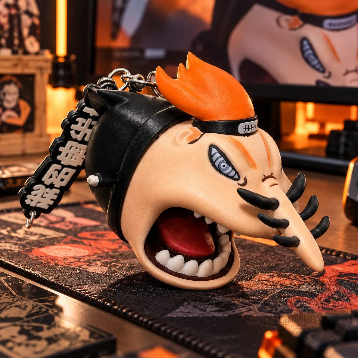 Naruto Pain Akatsuki 3D Keychain – Anime Character Bag Charm | Naruto Fan Gift