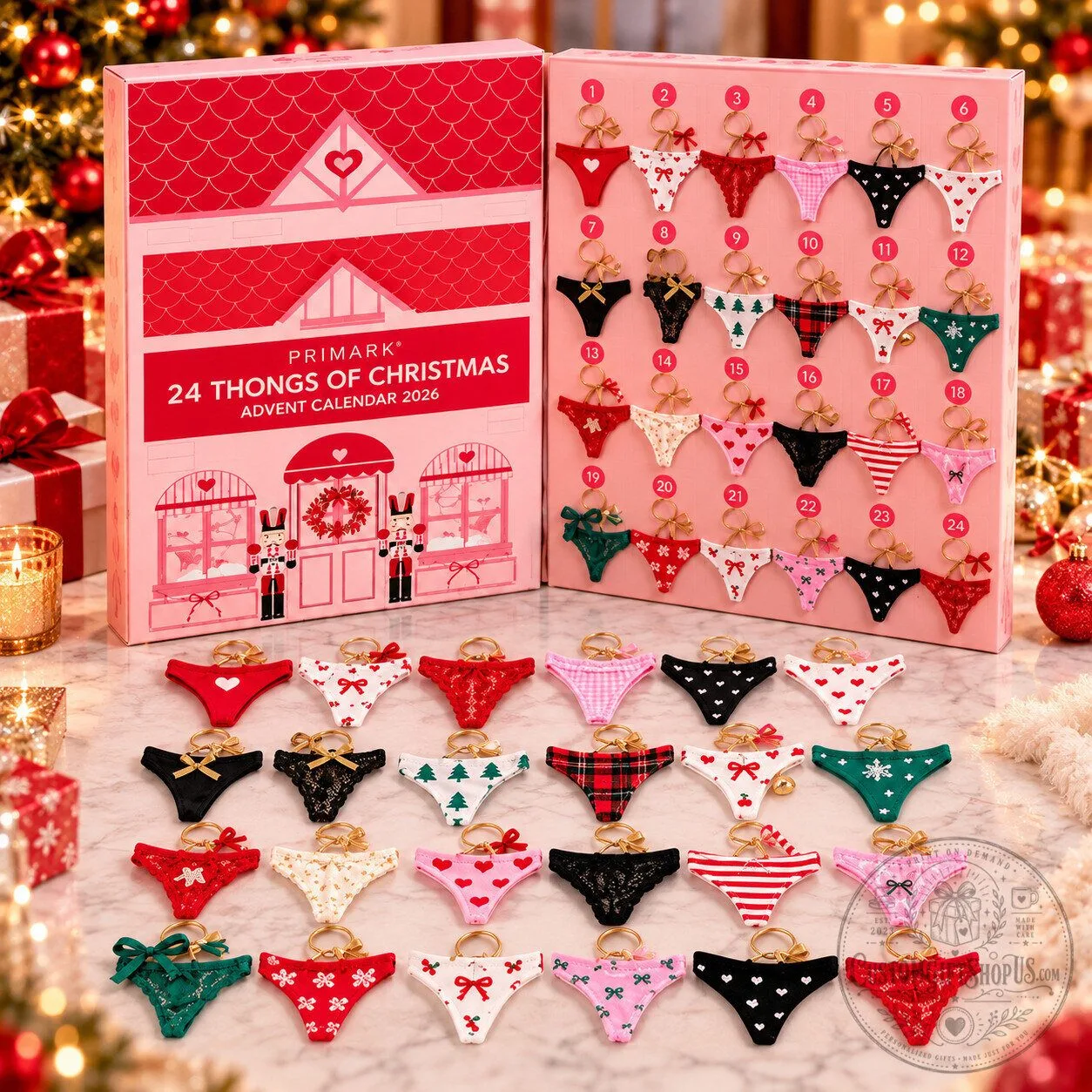 Primark 24 Thongs of Christmas Advent Calendar 2026 – 24-Piece Lingerie Countdown | Christmas Gift for Women