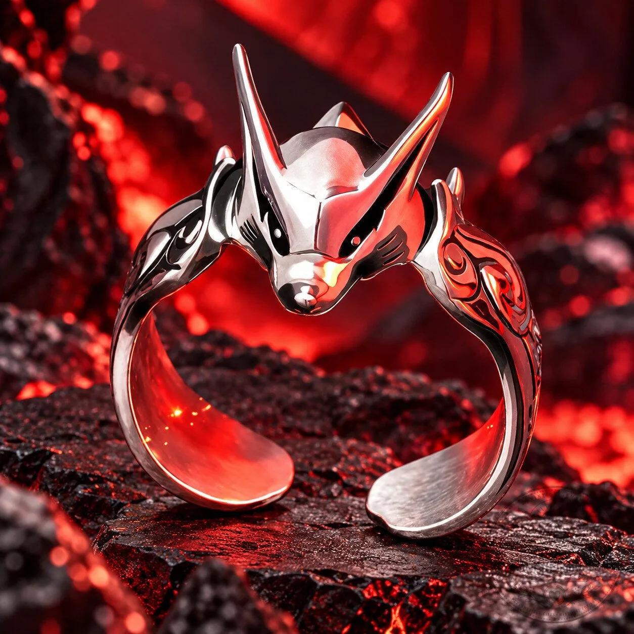 Kurama Nine-Tails Fox Ring – Naruto Anime Jewelry | Nine-Tailed Beast Inspired Gift for Fans