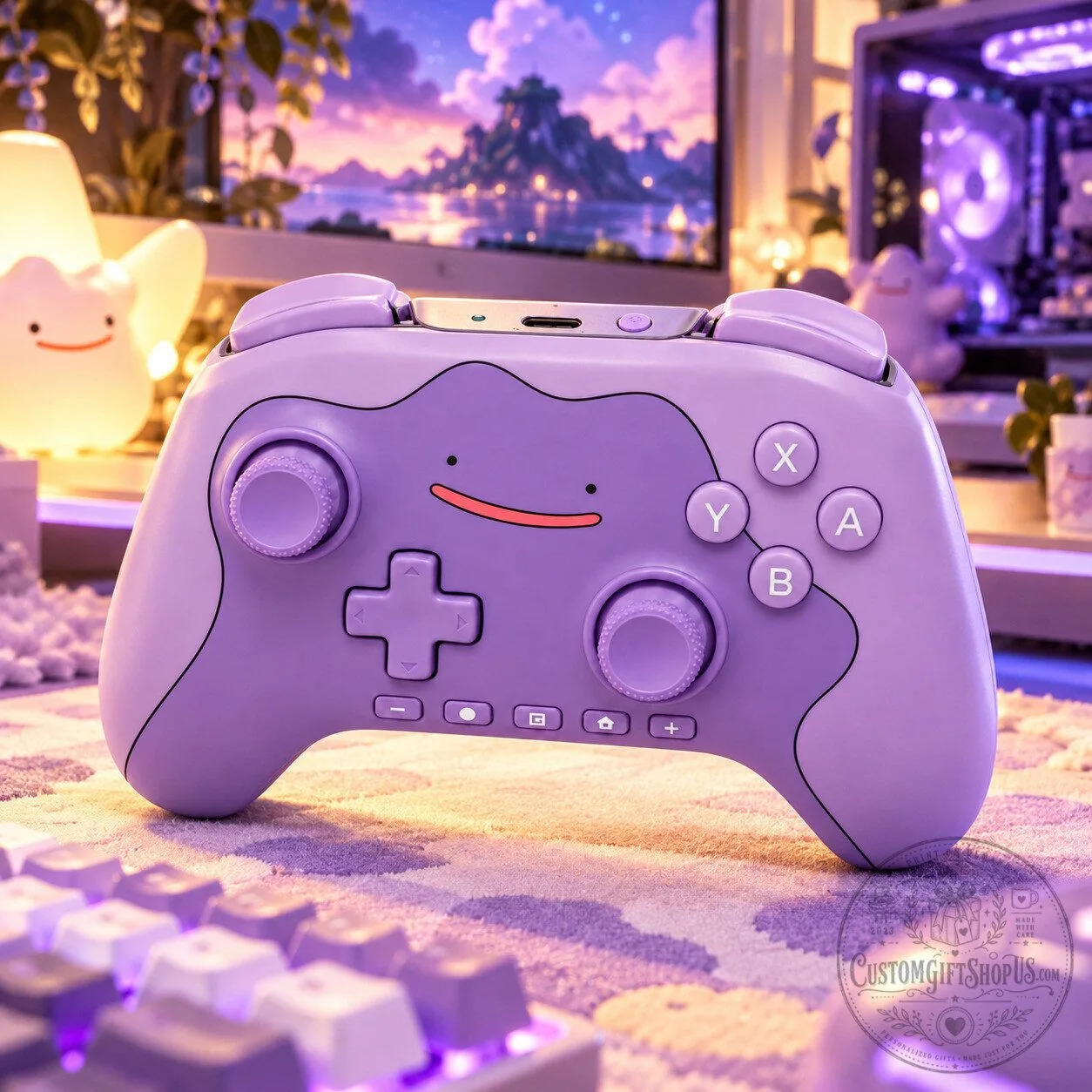 PowerA Pokémon Ditto Wireless Controller for Nintendo Switch 2 – Hall Effect Gaming Controller | Pokémon Gift