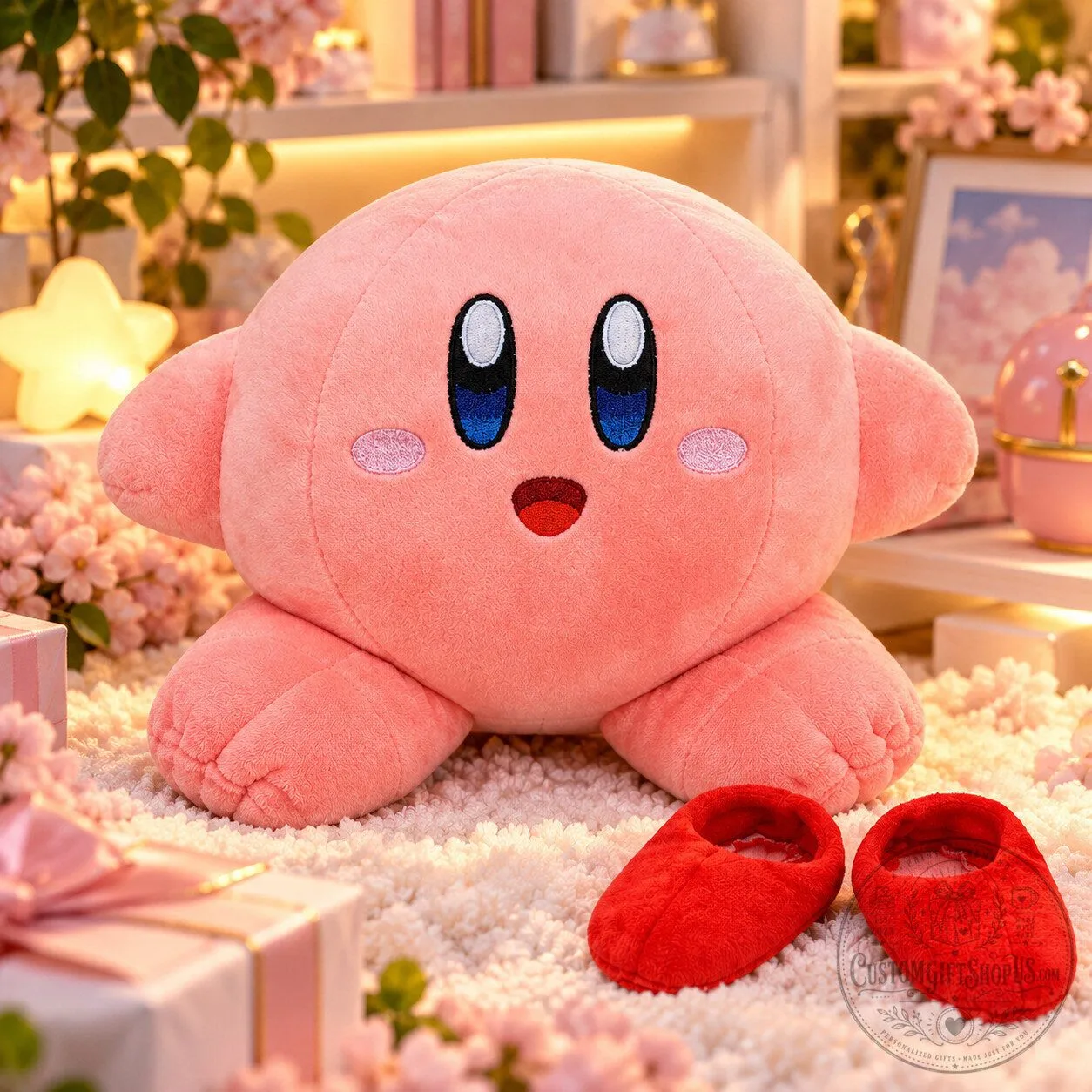 Kirby Plush Slippers – Cute Pink Cartoon Character Soft Indoor House Shoes | Kawaii Anime Gift Kirby Plush Slippers – Cute Pink Cartoon Character Soft Indoor House Shoes | Kawaii Anime Gift