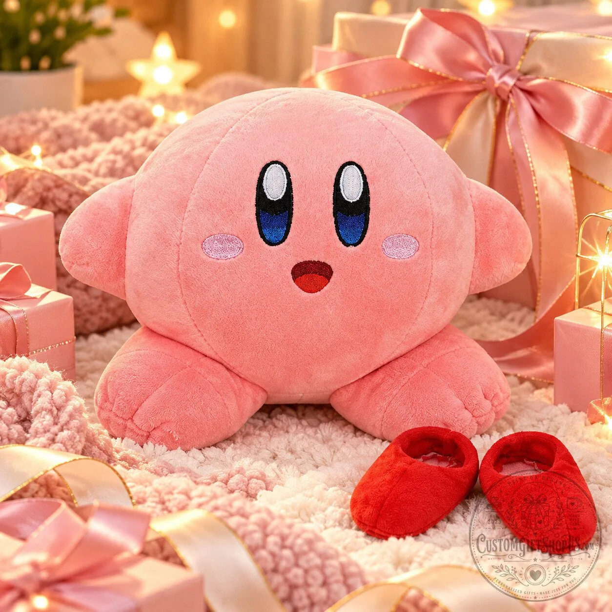 Kirby Plush Slippers – Cute Pink Cartoon Character Soft Indoor House Shoes | Kawaii Anime Gift Kirby Plush Slippers – Cute Pink Cartoon Character Soft Indoor House Shoes | Kawaii Anime Gift