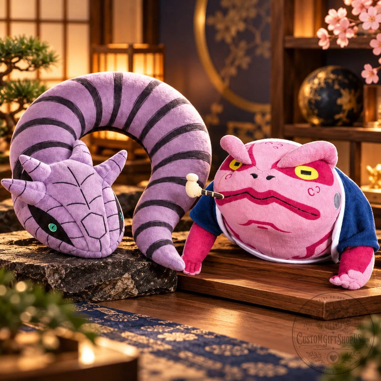 Naruto Summoning Jutsu Plush Toys – Aoda Snake & Gamakichi Toad | Cute Anime Collectibles & Gifts for Fans