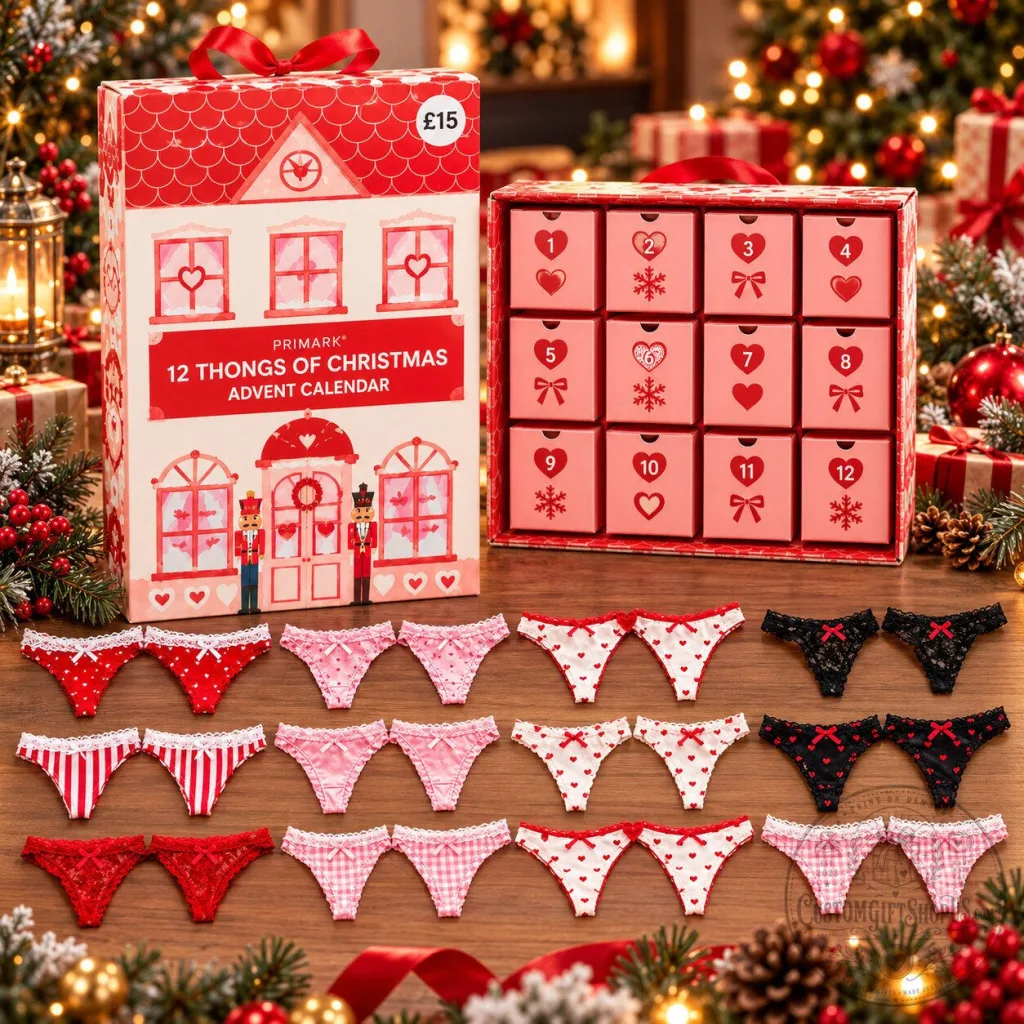 Primark 12 Thongs of Christmas Advent Calendar 2026 – 12-Day Lingerie Countdown Holiday Gift for Women Primark 12 Thongs of Christmas Advent Calendar 2026 – 12-Day Lingerie Countdown | Holiday Gift for Women